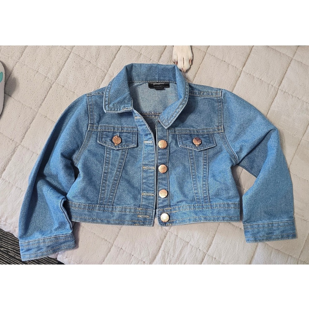 Picapino Toddler Denim Jacket Blue Medium Wash Button Up Outerwear Size 24M
